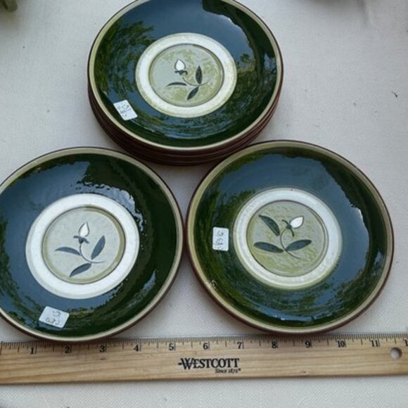 Vintage Stangl Star Flower Set 6 Bread / Butter 6" Plates Mint - Picture 1 of 4
